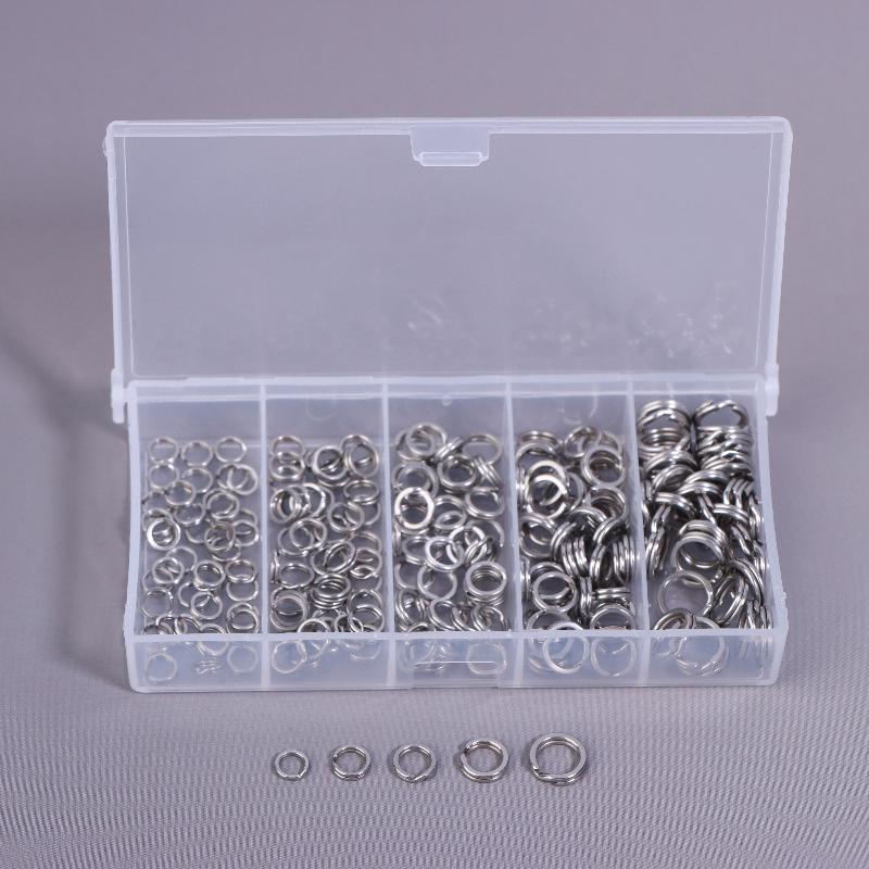 Fishing Lure Jig - ステンレス鋼 O 型リングセット 200 個釣り用スプリットリングキット釣りルアーコネクタ釣りジギングタックルスプリットリングセット