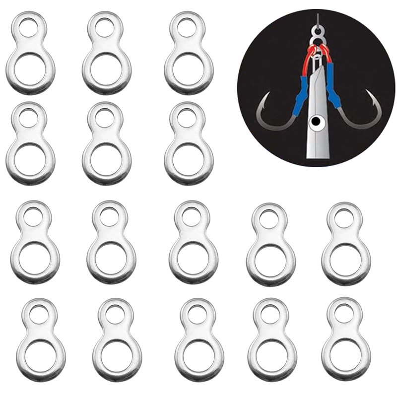 Fishing Lure Accessories - 頑丈なステンレス鋼の釣り用ルアー,10〜50個,釣り用アクセサリー