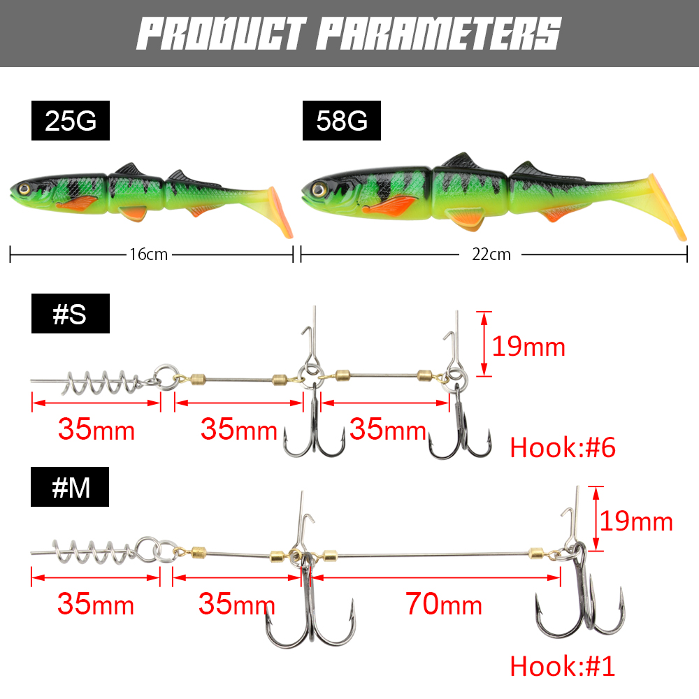スピンポーラー パイク スティンガー リグ フック システム - Fishing Lure Jerkbait のレビューと価格