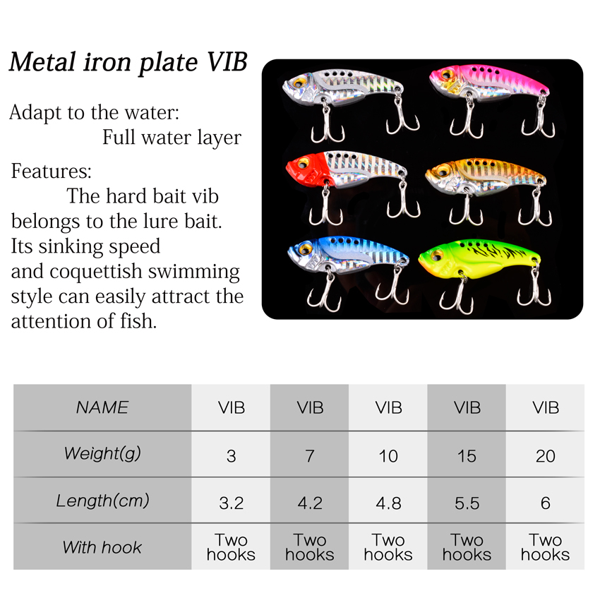 6ピース/ロット7/10/15/20グラムハードメタルvib - Fishing Lure Blade Bait のレビューと価格