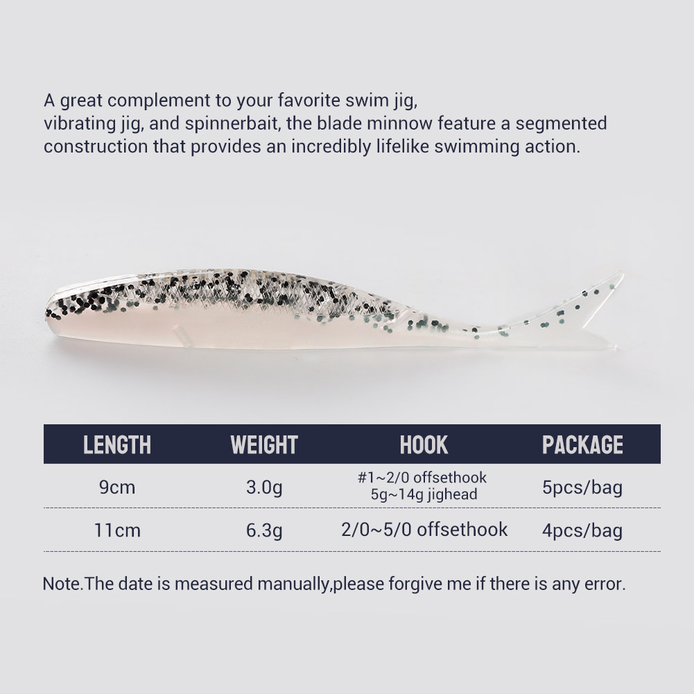 Noeby-ソフトシリコンミノールアー,人工餌,ウォブラー, - Fishing Lure Blade Bait のレビューと価格