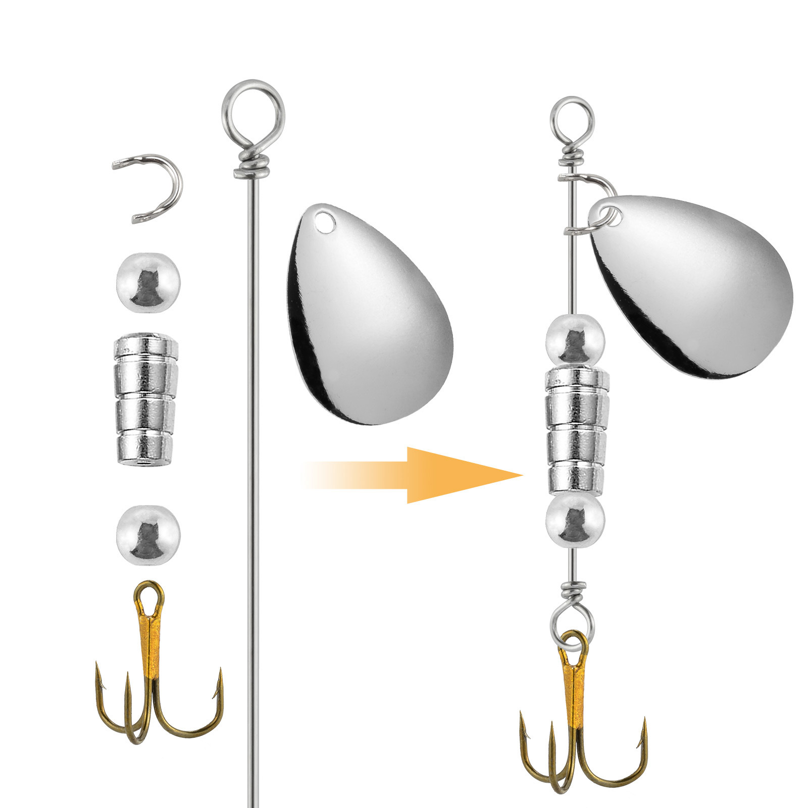 90個入りスピナーベイトシャフトワイヤー DIYスピナールア - Fishing Lure Spinnerbait のレビューと価格