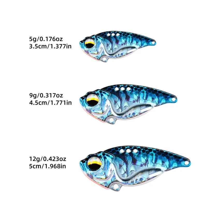 VIB スプーン釣りルアー 5 グラム 9 グラム 12 グ - Fishing Lure Spoon のレビューと価格