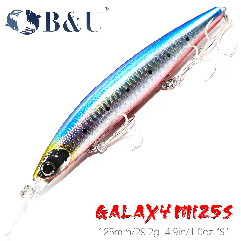 B & u-シンキングハードベイト,125mm,シーバス,ミ - Fishing Lure Jerkbait のレビューと価格